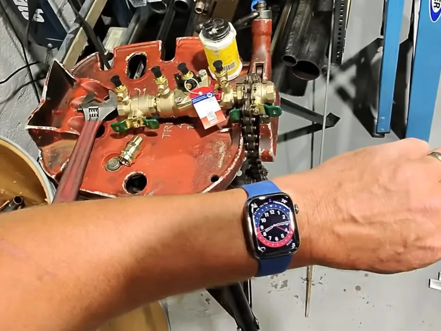 Gas piping and appliance connection showing copper detail for gas line service in Buckeye, AZ