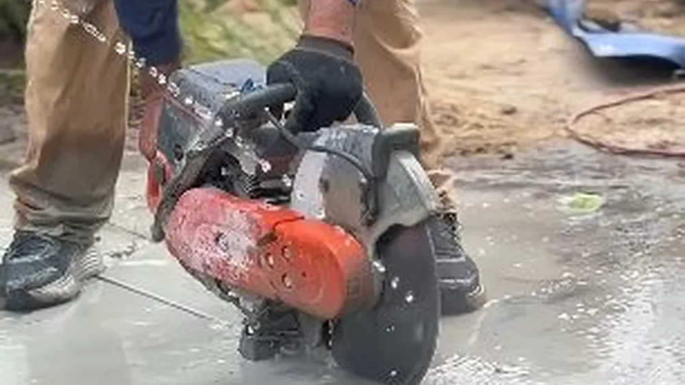 Hydro jetting hose and sewer cleanout used during hydro jetting work near Buckeye, AZ