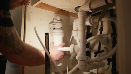 Under-sink reverse osmosis filtration system showing valley detail for reverse osmosis in Buckeye, AZ