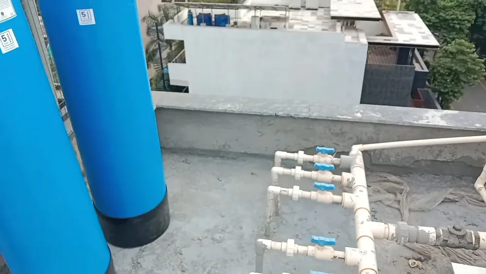 Water softener tank and brine system showing brine detail for water softener in Buckeye, AZ