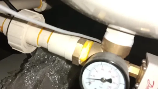 Water softener tank and brine system showing meter detail for water softener in Buckeye, AZ