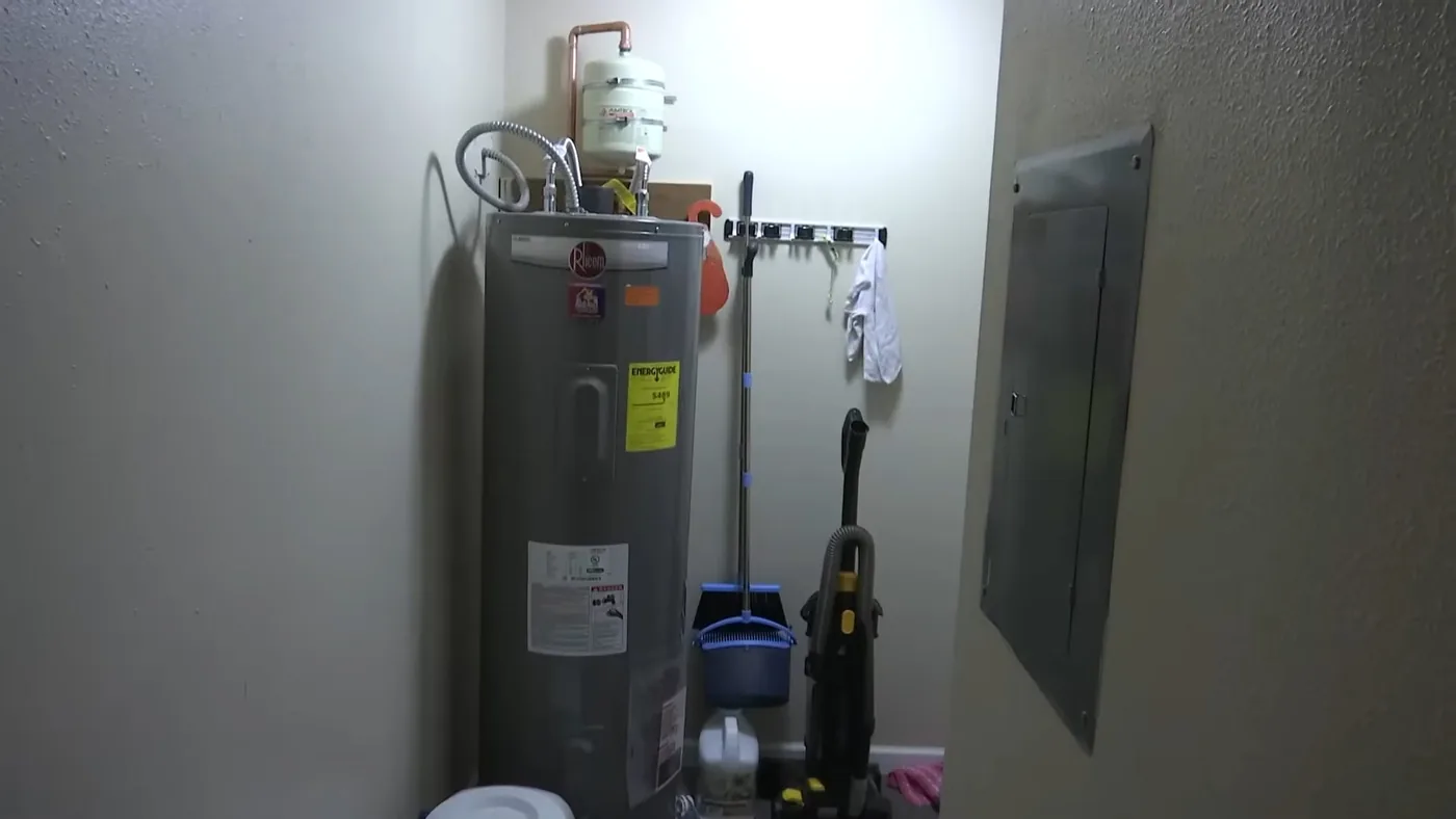 Water heater tank, piping, and service components for residential community in Festival Foothills