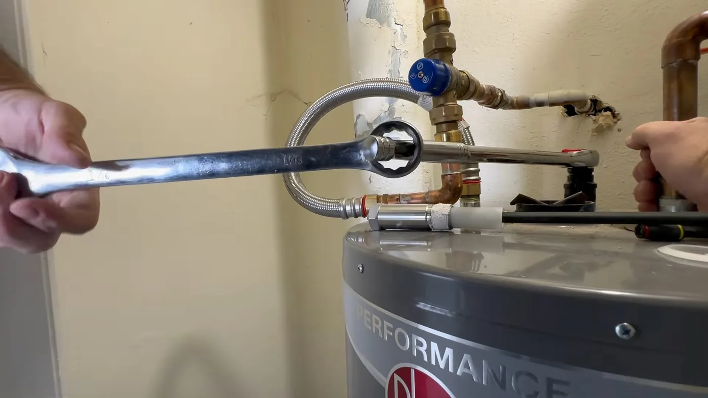 Water heater tank, piping, and service components for residential community in Buckeye Hills