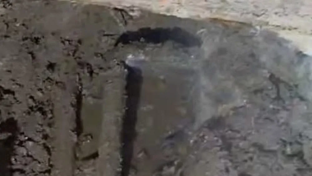 Opened concrete and pipe access for slab leak work for slab leak in Buckeye Hills