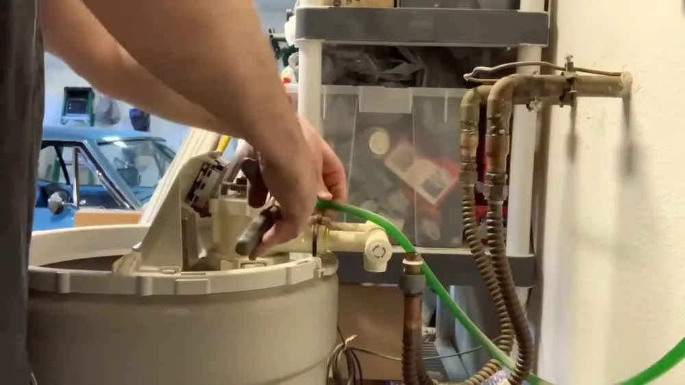 Water softener tank and brine system for water softener in Sienna Hills